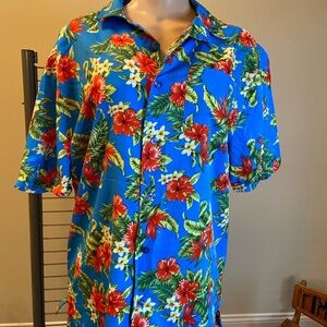 Tropical Floral Button Down Shirt